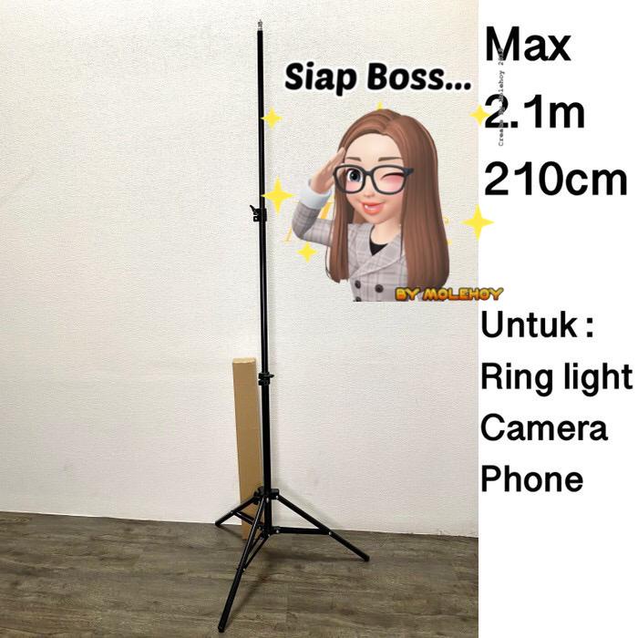 RING LIGHT LED 26CM Lampu 26 cm Make Up Vlog Lampu Ringlight Tripod  1.6m 2.1m tik tok 3161 3121