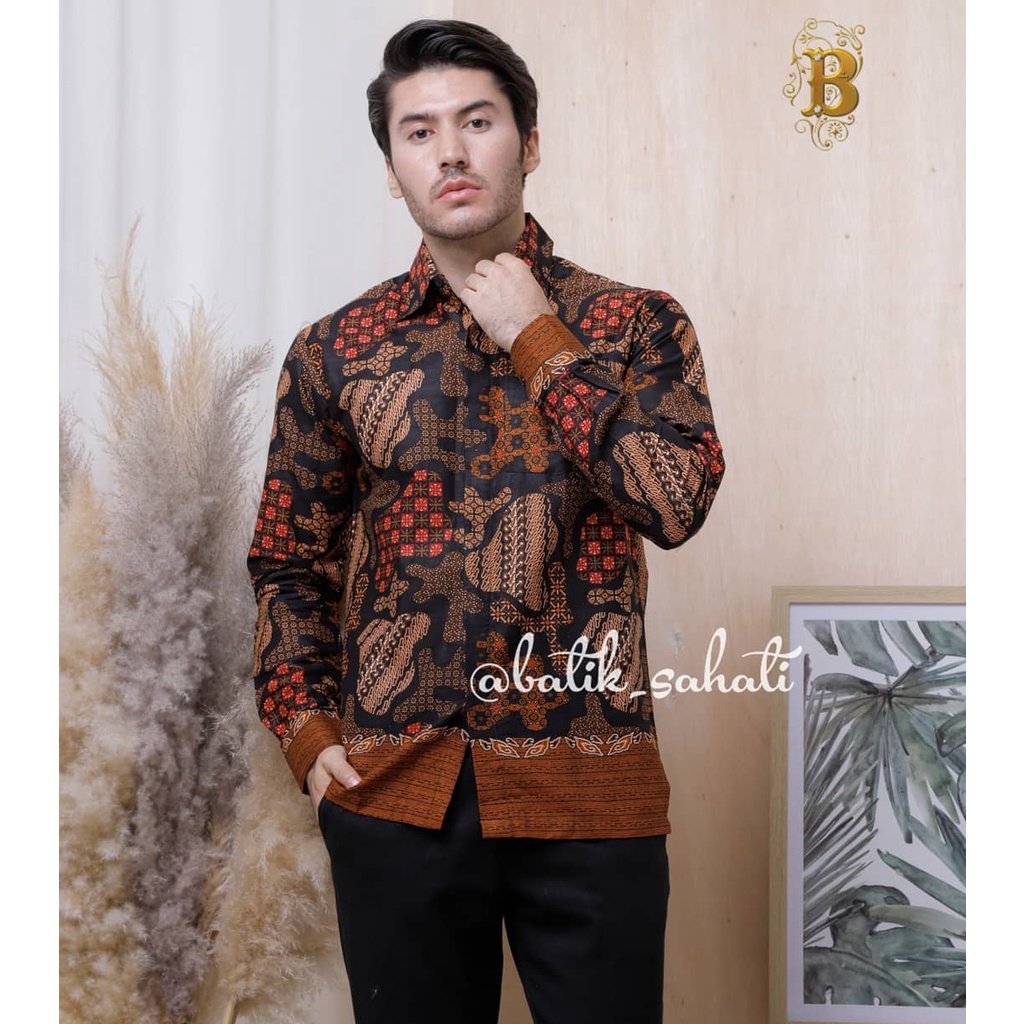 KHANSABATIK [ADA JUMBO] BASEERA BAJU COUPLE BATIK KEMEJA PRIA KEBAYA TERBARU MODERN WANITA BROKAT  Baju Pasangan