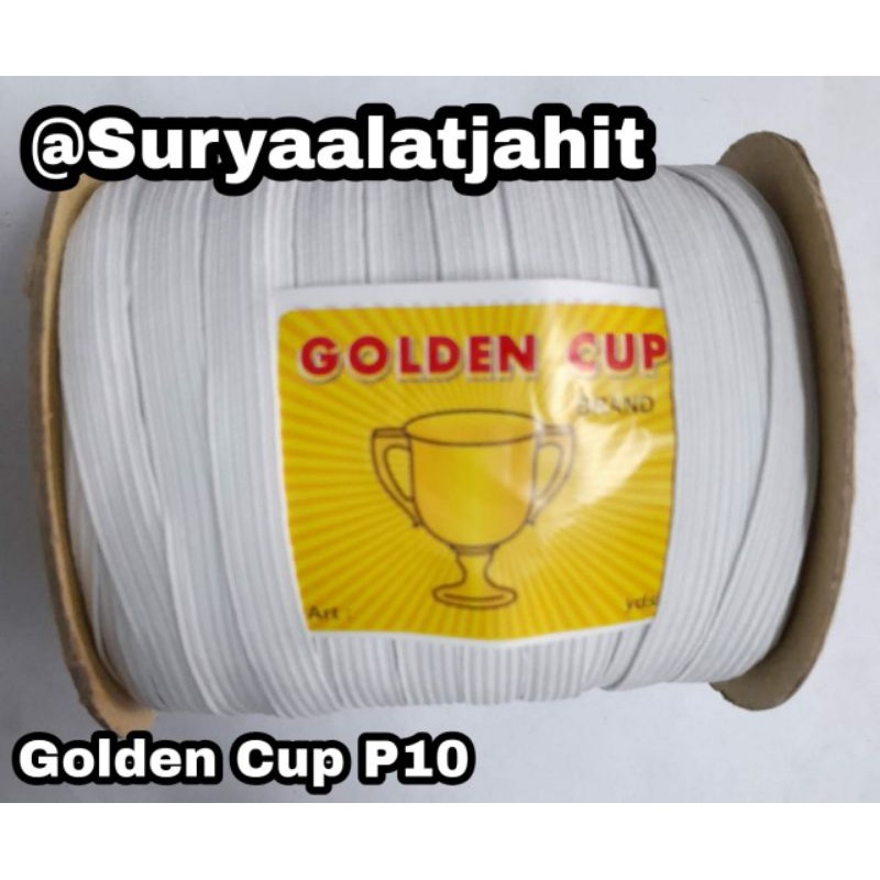 Karet P10/10mm Golden Cup Putih =rp.40.500/1Rol