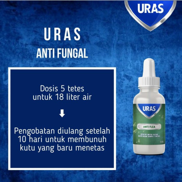 URAS - Anti Flea / Obat Kutu dan Cacing Pada Ikan 15 ML