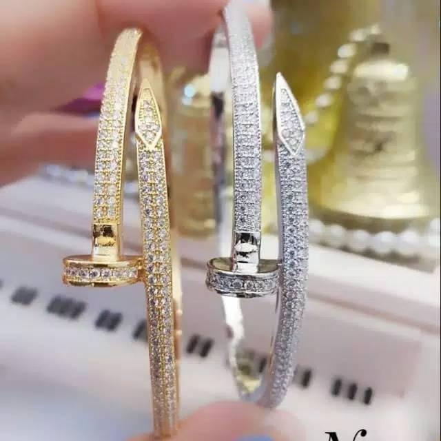 [Bayar di Tempat] gelang paku lapis emas 24k 2230