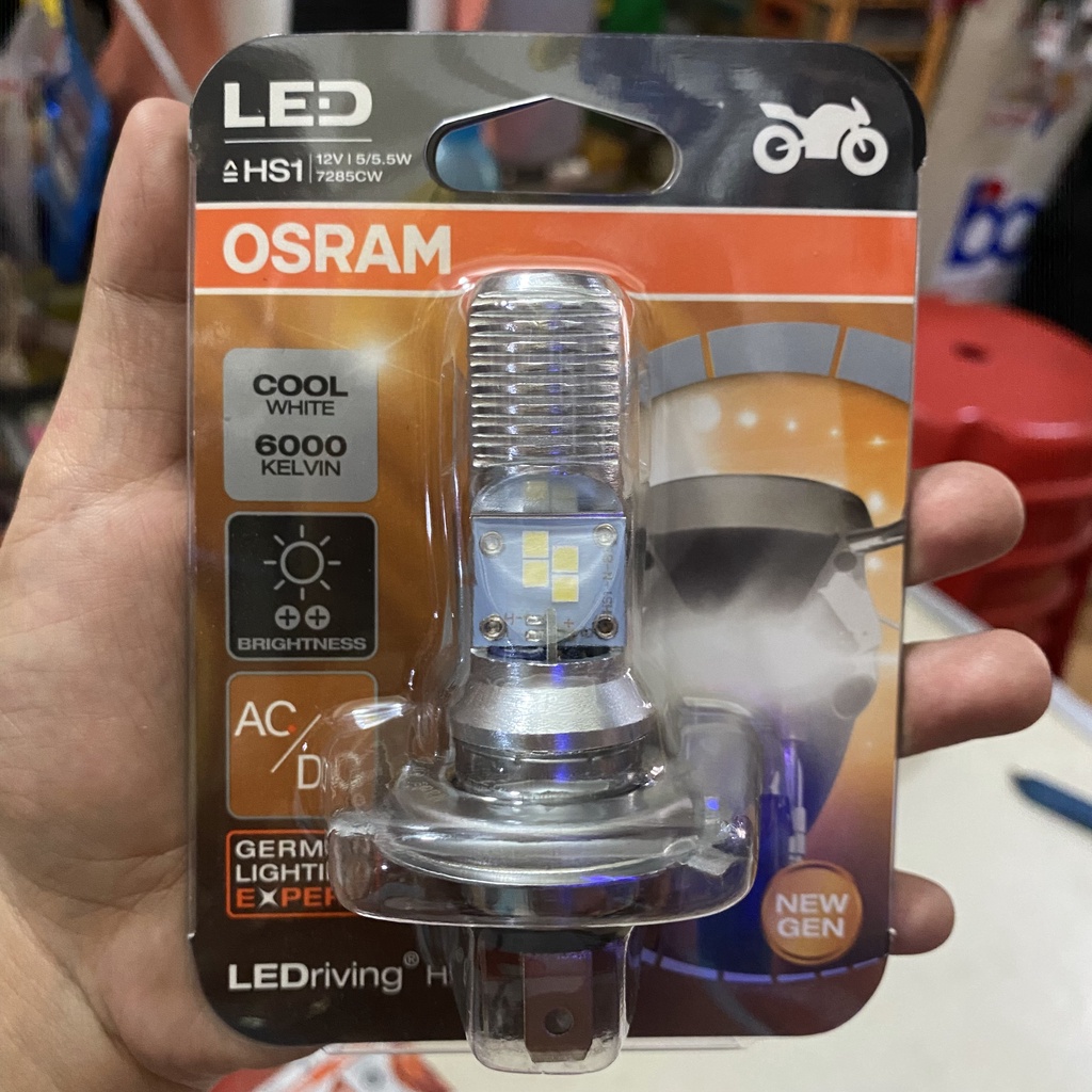 BOLA LAMPU LED OSRAM HS1 KAKI 3 12V 5/5,5W AC/DC 7285CW VIXION CBR150 SCOOPY FI OLD KLX 150 BYSON R1