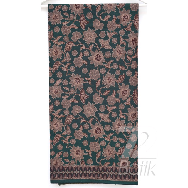 BAHAN BATIK PREMIUM Katun Motif Kembang Warna Hijau Ijo 727724 Cap 72 Jarik Jarit Samping Kebat Panjang Batik Katun Modern Premium Bahan Seragam Batik Pernikahan Kantor Keluarga Murah Kamen Jadi Batik Bali Lembaran