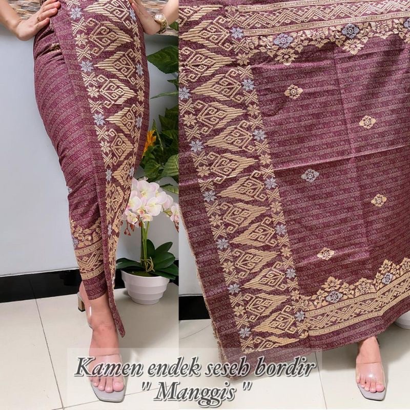 Kamen endek bordir songket