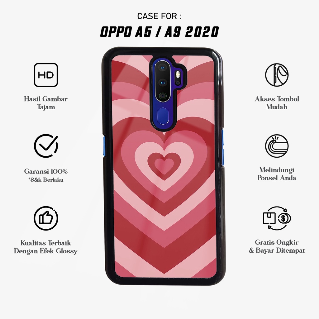 Case Oppo A5 2020 / A9 2020 - Fashion Case Motif LOVE - Casing Oppo A5 2020 / A9 2020 - Case hp Oppo A5 2020 / A9 2020 - Pelindung hp - Case Handphone - Kesing hp - Hardcase - Softcase - Hardcase Glossy - Silikon hp