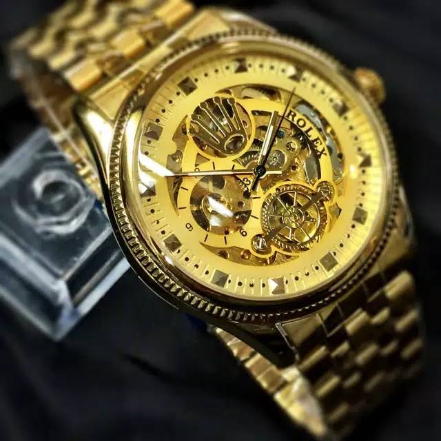 Rolex Medium Chain Skeleton FullGold