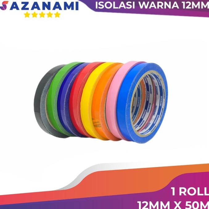 

Big Sale lakban isolasi warna 12mm x 50M sazanami selotip solatip warna Big Sale