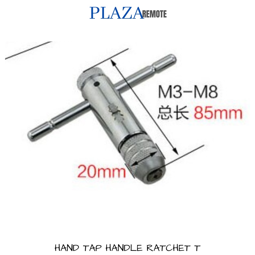 HAND TAP T STANG GAGANG RATCHET ADJUSTABLE TAP WRENCH M3 -M12 PEMBUAT DRAT