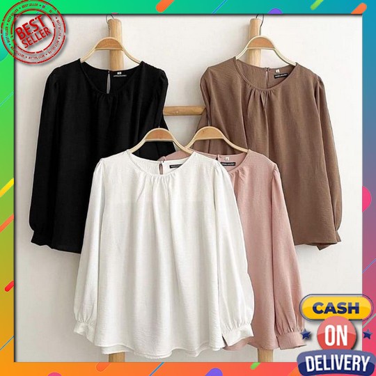Kemeja Oversize Shirt Baju Pakaian Atasan Blouse Blus Wanita Perempuan Cewek Dewasa Remaja Ukuran Ju