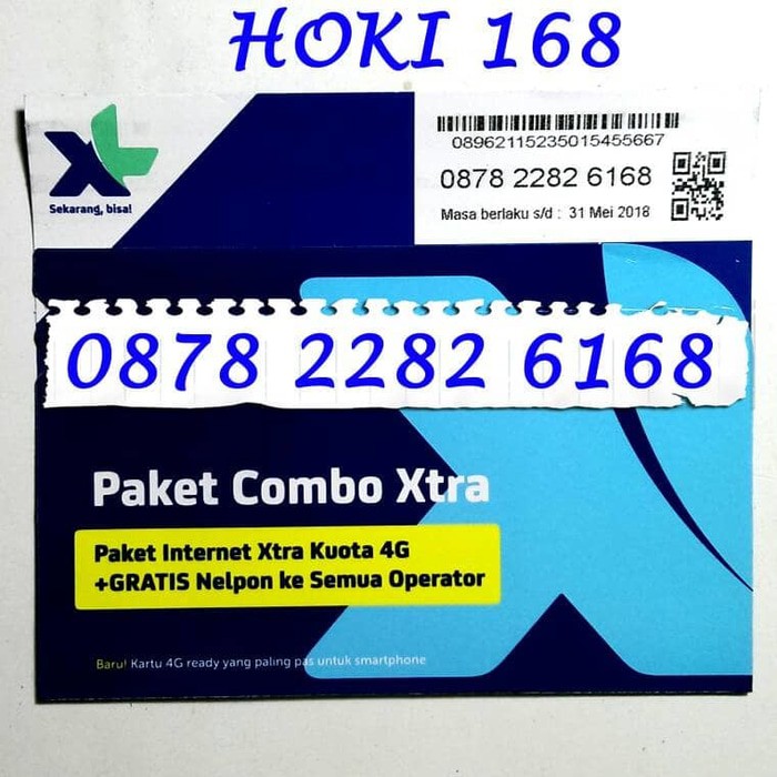 Perdana Nomor Cantik XL 4G Murah ABAB HOKI 168