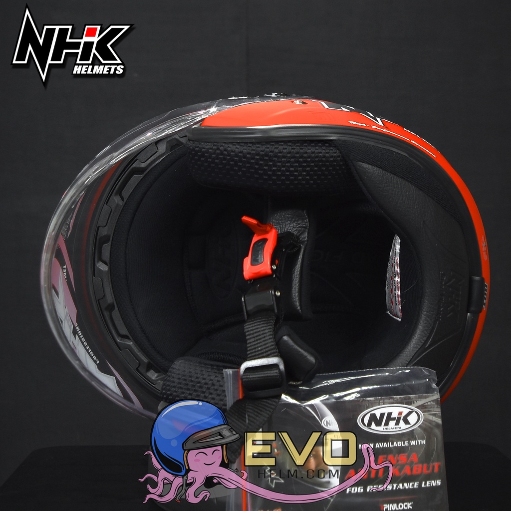 NHK R6 SOLID Half Face - Single Visor RED DOFF