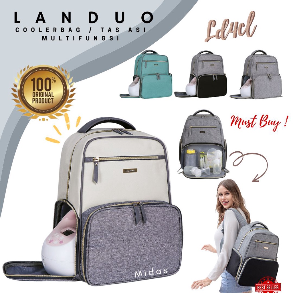 07.07 BIG SALE !! TAS COOLER BAG / TAS ASI IBU MULTIFUNGSI ORIGINAL LANDUO LD4CL