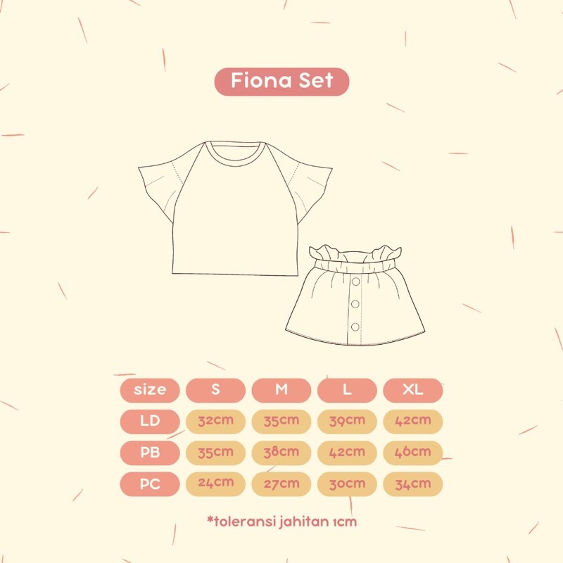 FILIO &amp; FIONA SET Couple Anak 1-5thn / Setelan Anak