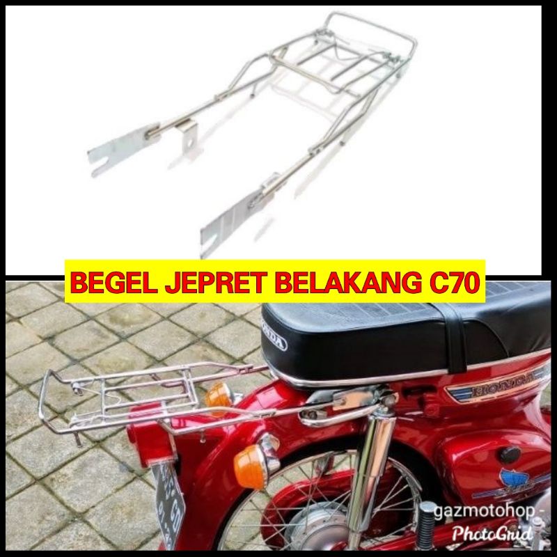 Behel C70 Belakang Jepret Begel Lurus Rak Bagasi Belakang Honda C 70