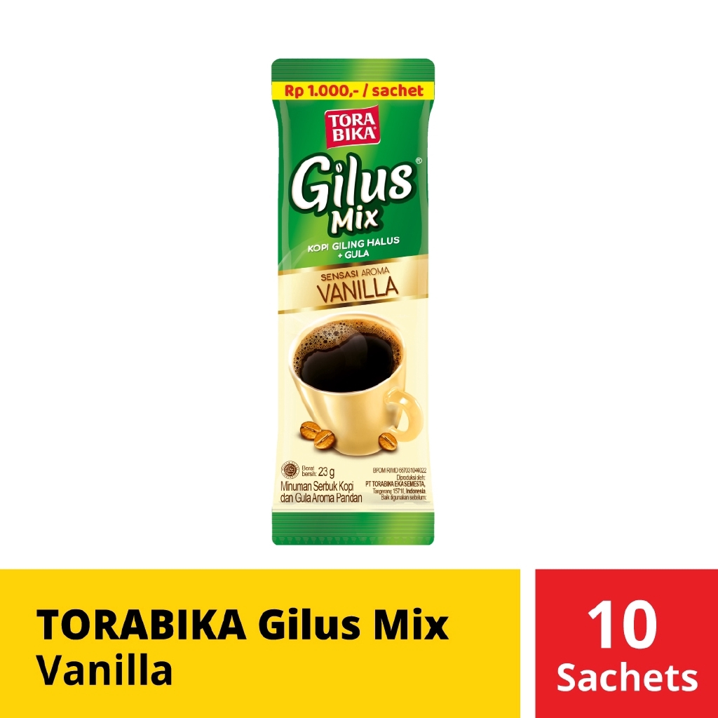 

Torabika Gilus Mix Vanilla 10 Sachets @23 Gr