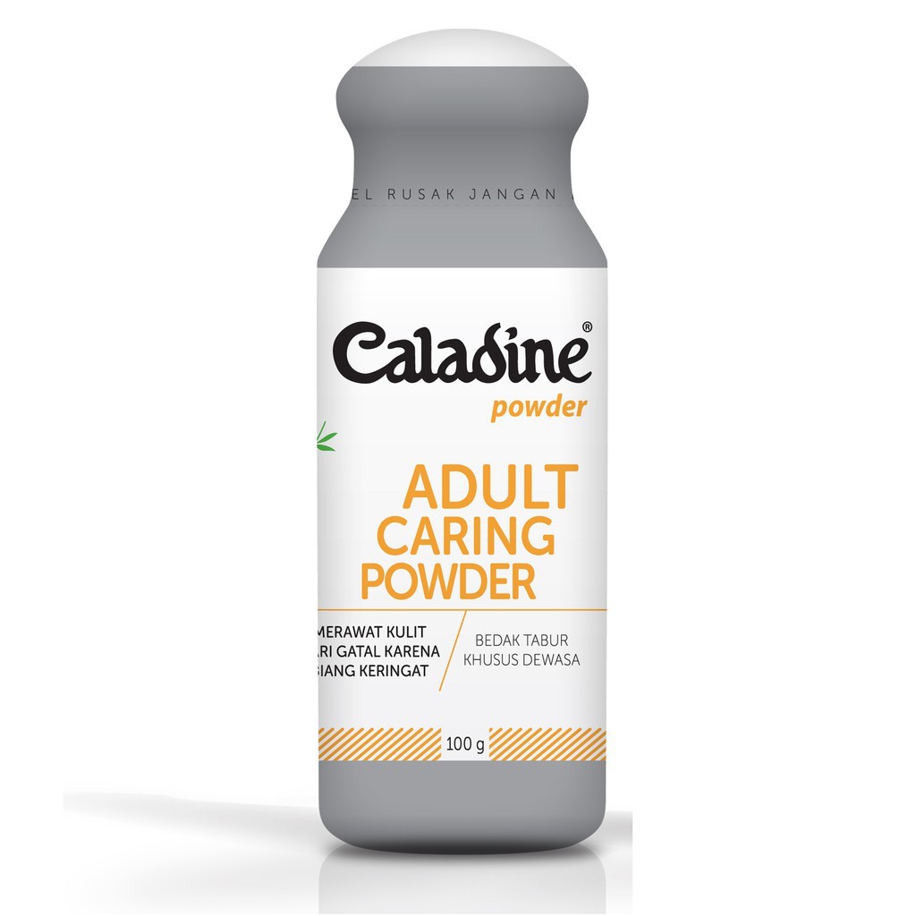 Bedak Gatal Caladine Powder Adult Caring 60 gr 100 Gr untuk dewasa memberi kehangatan setelah mandi