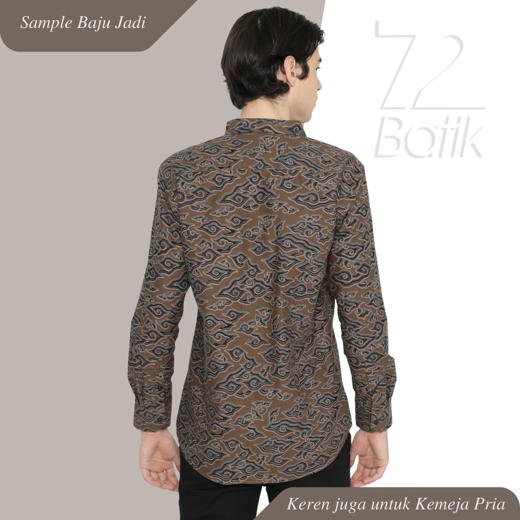 KAIN BATIK KATUN Premium Motif Mega Mendung Cirebon Cirebonan Coklat Choklat 722047 Cap 72 Jarik Jarit Samping Kebat Panjang Batik Katun Modern Premium Bahan Seragam Batik Pernikahan Kantor Keluarga Murah Kamen Jadi Batik Bali Lembaran