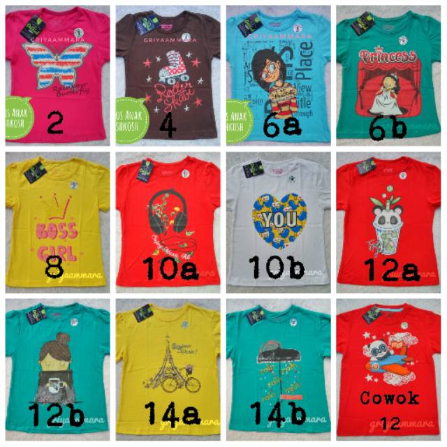 Kaos Anak Perempuan dan Laki-laki Oshkosh B'gosh