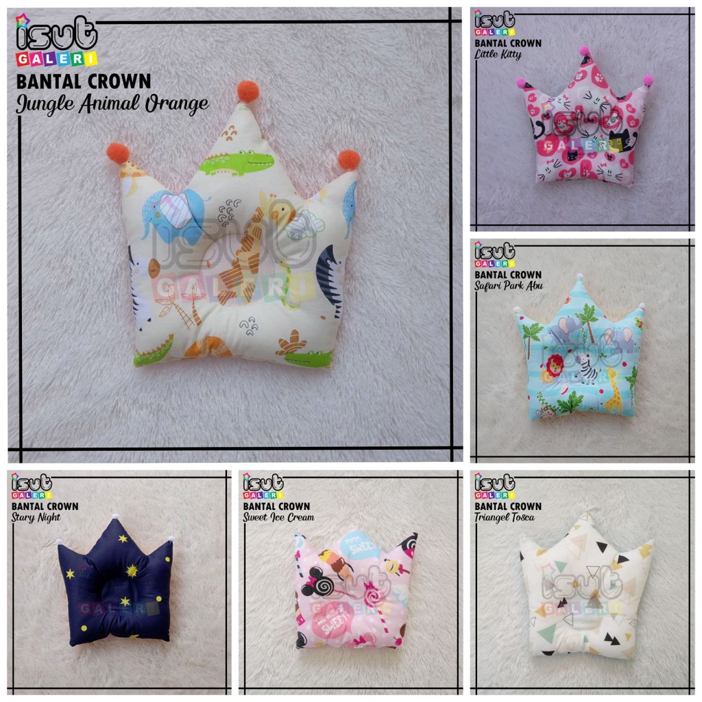 Bantal Peyang MAHKOTA Anti Peyang Baby Crown Pillow Bayi Anti Peang