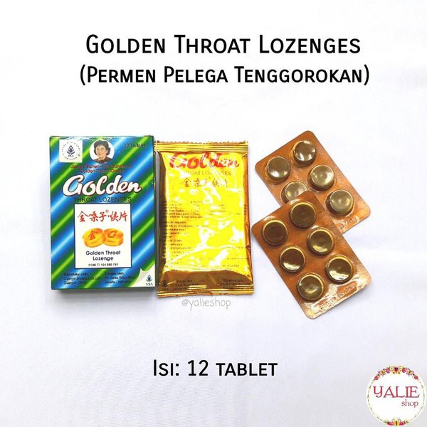 

GOLDEN THROAT LOZENGES permen penyegar tenggorokan