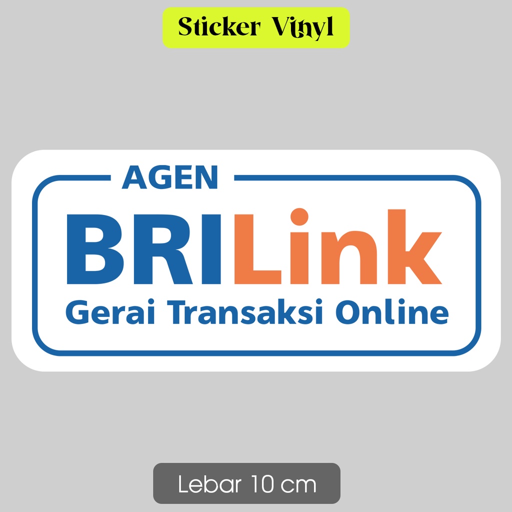 

Stiker Agen Brilink 01 Gerai Transaksi Online Sticker Satuan Anti Air Lebar 10cm