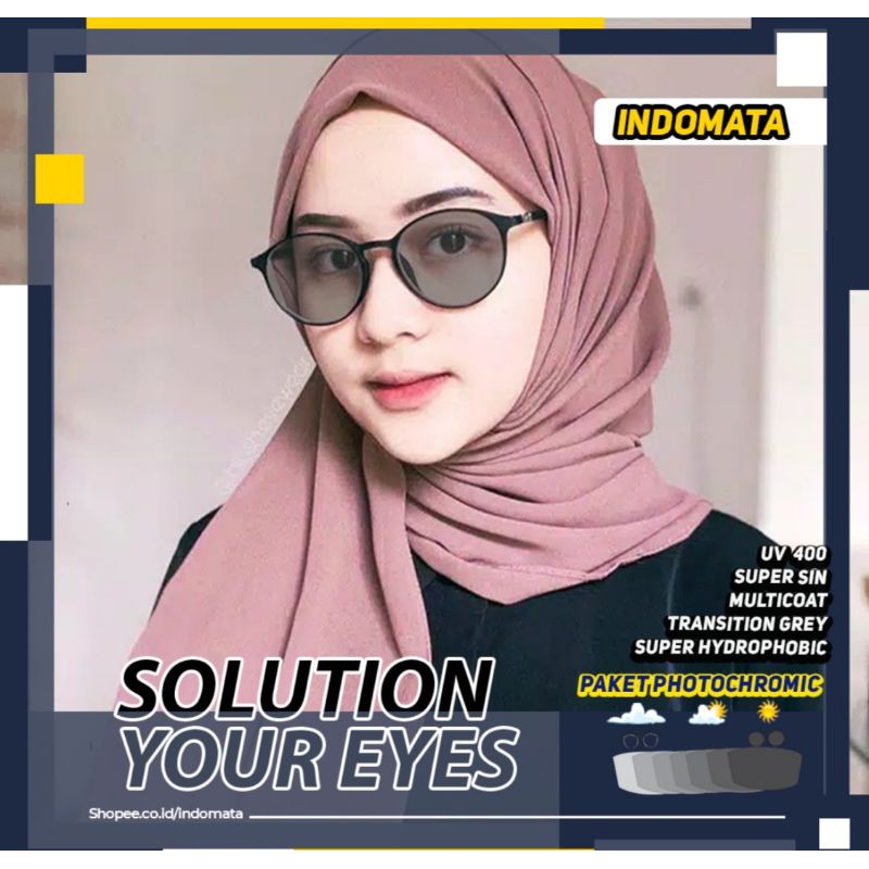 Frame oval plastik gratis photocromic