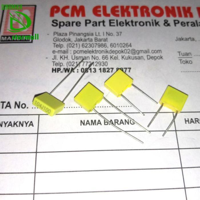 Kapasitor Mkm 104 100Nf 104J100 100V Pcmelebik54