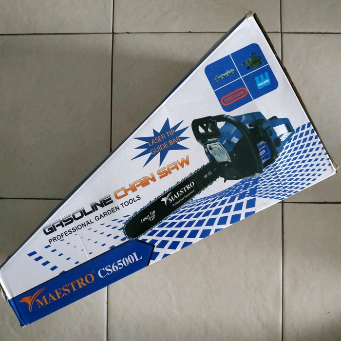 Mesin Gergaji Potong Kayu Chain Saw Chainsaw 22 Bar Baja Laser Maestro
