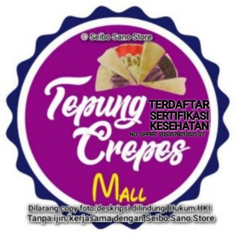 

RB22 Tepung Crepes Mall 2 Kilogram. Asli Mall Ada Sertifikat Kesehatan & Hukum