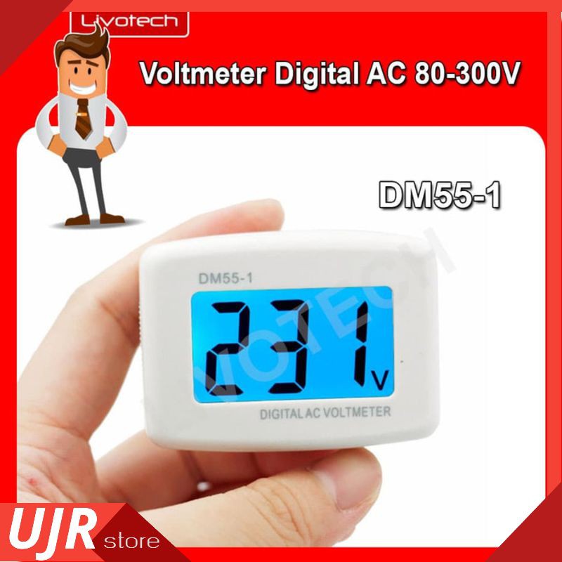 Jual Voltmeter Digital Ac 80-300V Dm55-1 Voltase Stop Kontak Rumah ...