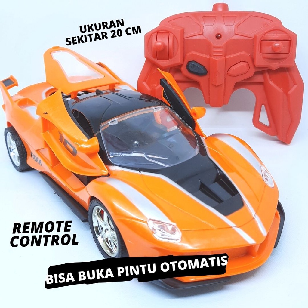 (PROMO) MOBIL REMOTE CONTROL SPORT CAR POLISI BUKA PINTU BERLAMPU KEREN MAINAN MOBILAN ANAK