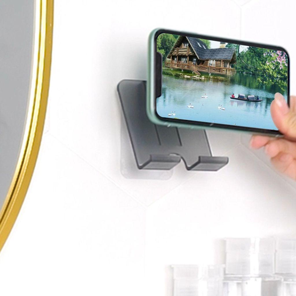 [Elegan] Charger Holder Kreatif Praktis PP Dengan Lem Belakang Hemat Ruang Rak Penyimpanan Warna Solid