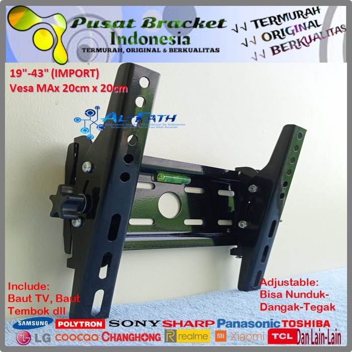 Bracket TV AQUA 19 s/d 43 inch IMPORT QUALITY Garansi 100% cocok