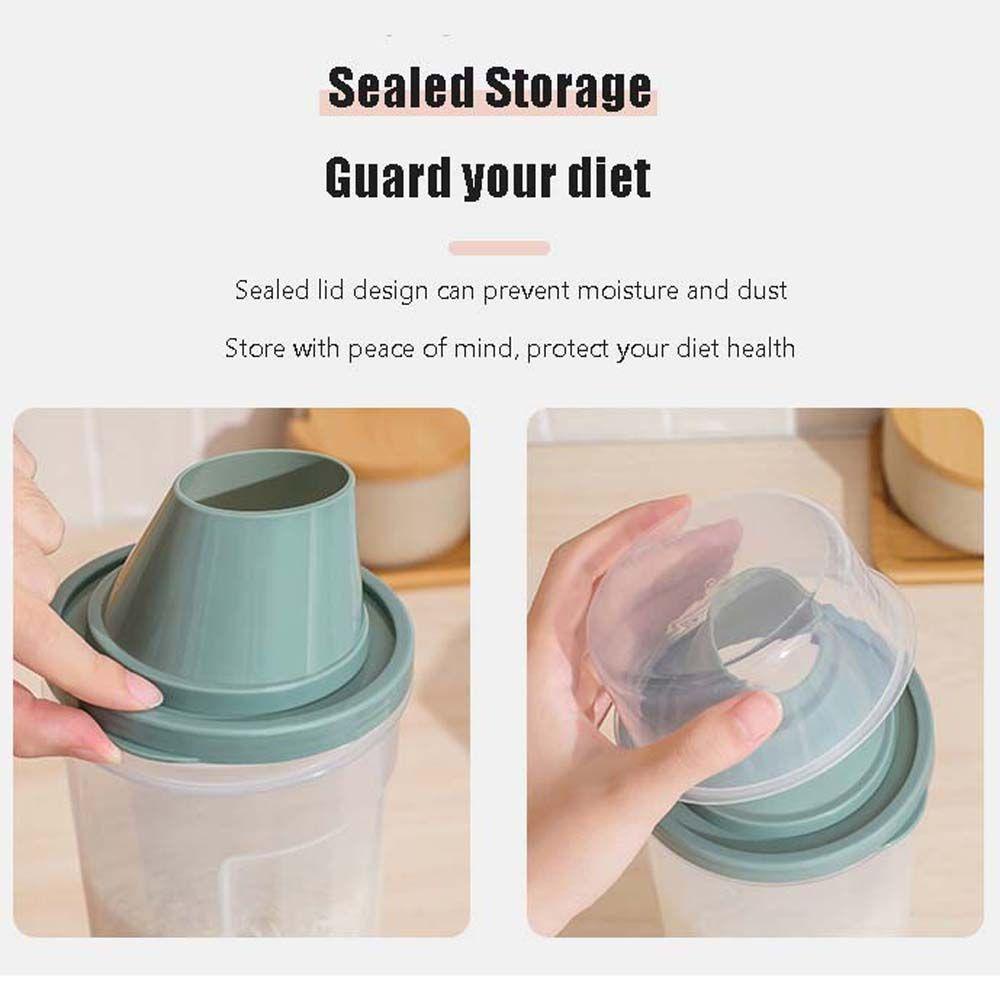 [Elegan] Kotak Penyimpanan Biji-Bijian Dry Case Rumah Tangga Organizer Beras Pasta Wadah Makanan Ember Hemat Tepung