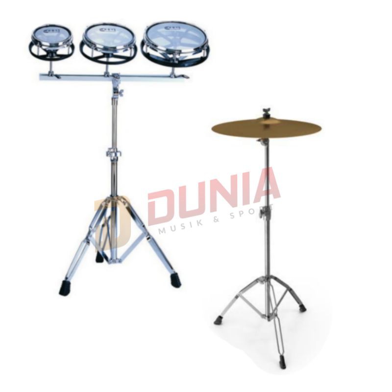 Paket Rototom Gendang + Cymbal 16 Inchi + Stand