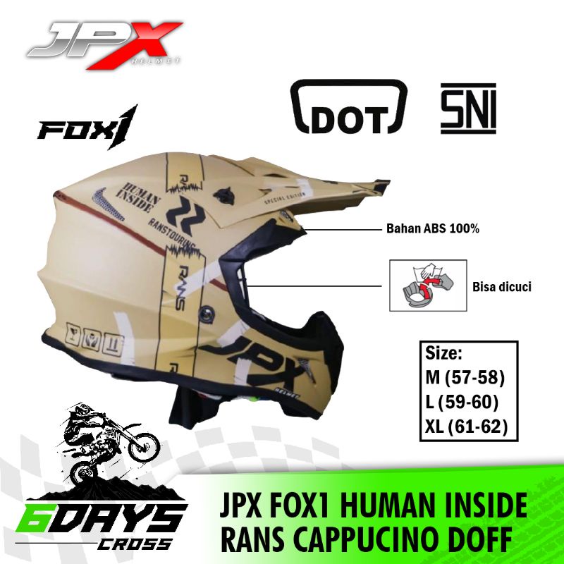 HELM JPX FOX1 HUMAN INSIDE RANS CAPPUCINO DOFF