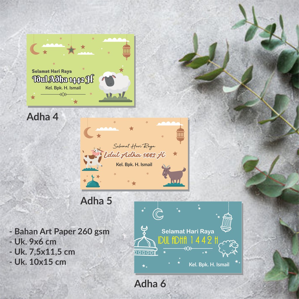 kartu ucapan hari raya idul adha / kartu ucapan hari raya kurban / kartu ucapan lebaran haji