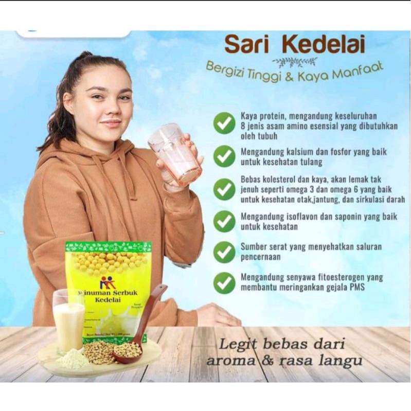 

KK soya bean Minuman Serbuk Kedelai 400gr minuman kesehatan tulang & anti kolesterol