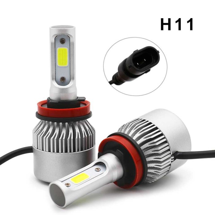 Lampu LED HeadLamp Foglamp Utama H8 H9 H11 8000LM Putih Mobil S 2 Pcs