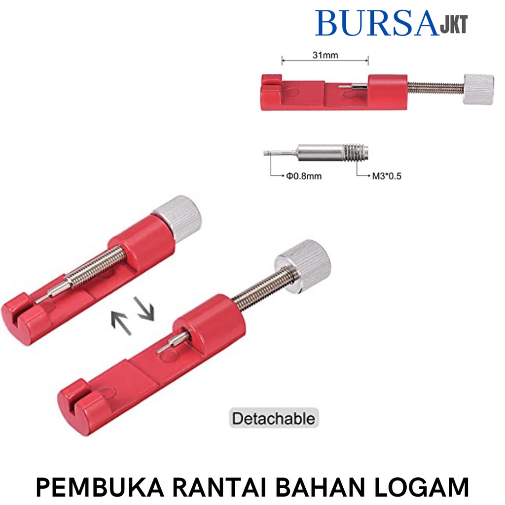 PEMOTONG &amp; PEMBUKA RANTAI JAM TANGAN ARLOJI BAHAN LOGAM PIN REMOVER KIT