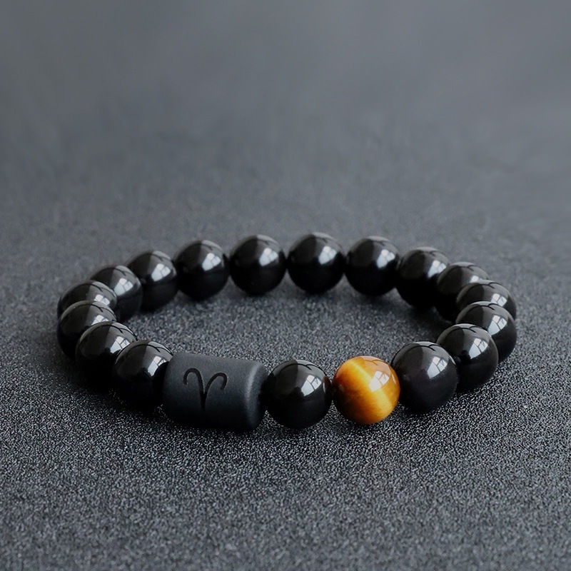 Gelang Obsidian Gaya Retro Untuk Pria Dan Wanita