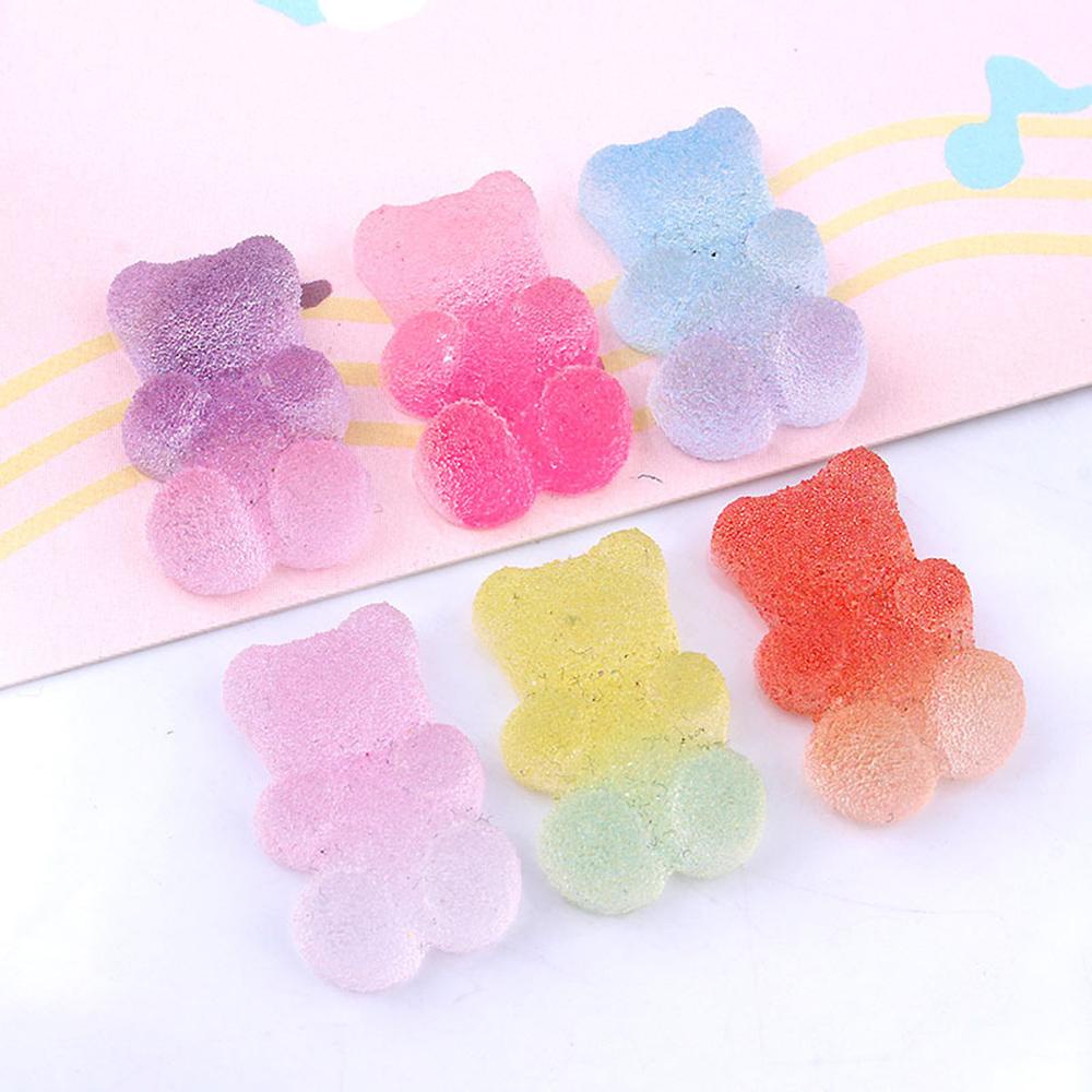 Dekorasi Kuku Beruang AUGUSTINA Tembikar Lembut Lucu Tiga Dimensi DIY Nail Art Desgin