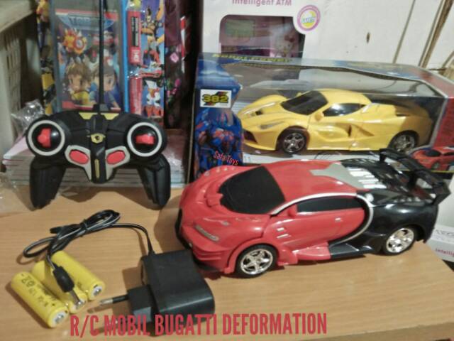 R/C MOBIL BUGATTI DEFORMATION BISA JADI ROBOT DARI REMOT FREE 2 PCS BATRAI REMOT