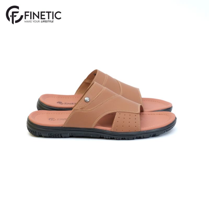 Beli 1 GRATIS 1 Sandal kulit pria finetic Z 05 sendal slop Slide Original