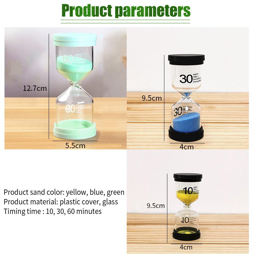 bigshop88 - Multicolor Jam Pasir Hour Glass Sand Clock 10 / 30 / 60 Menit Untuk Dekorasi Rumah Meja