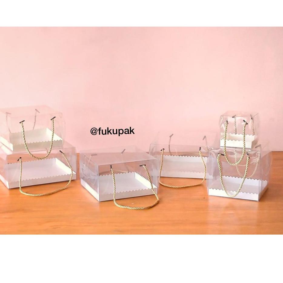

[KODE PRODUK CB0VW9580] Box Mika Tali 20pcs| Clear Transparent Cake Box| Kotak Hantaran Hamper Tumpeng Chiffon Pudding Lapis