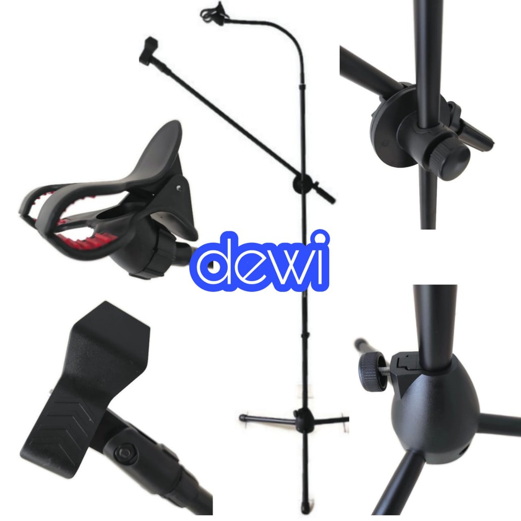 STAND MIC BERDIRI DAN HOLDER HP / TIANG MIC &amp; HANDPHONE