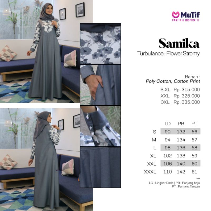 GAMIS MUTIF SAMIKA DUSTY SAMIKA BLACK SAMIKA ARAGON SAMIKA TURBULENCE