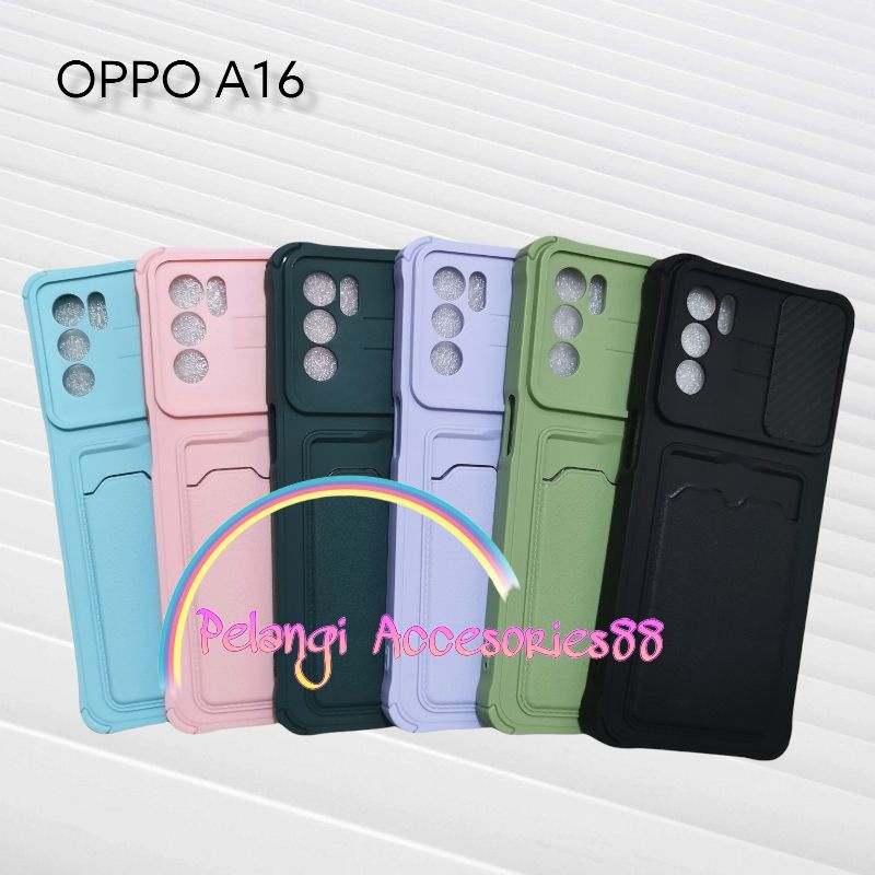 CASE OPPO A16 CASE SOFTCASE SLEDING WARNA WARNI