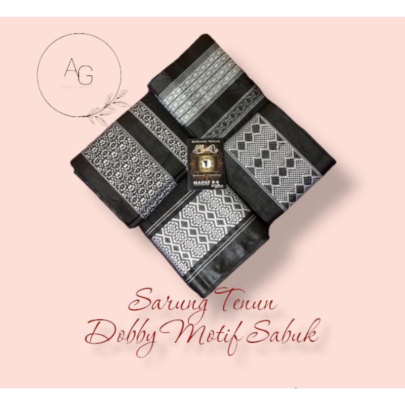 SARUNG TENUN HITAM POLOS MOTIF DOBBY SABUK | SARUNG MAJALAYA | SARUNG LOKAL | SARUNG MURAH
